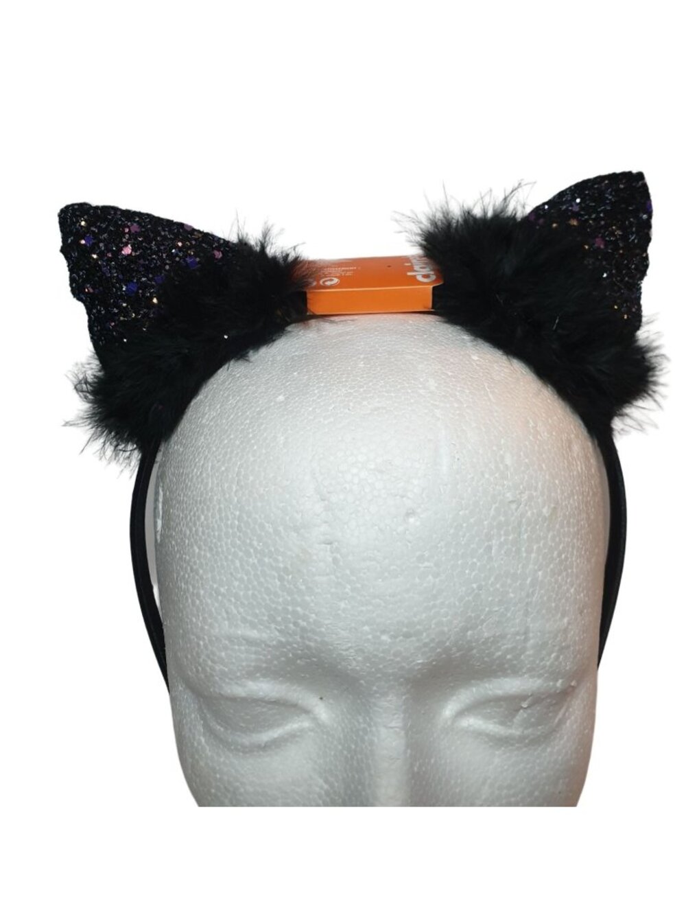 Glitter Cat Ears Black Headband Faux Fur Halloween Costume Accessories Claires - Picture 4 of 7